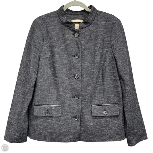 Blazer By Talbots In Black & Grey, Size: L