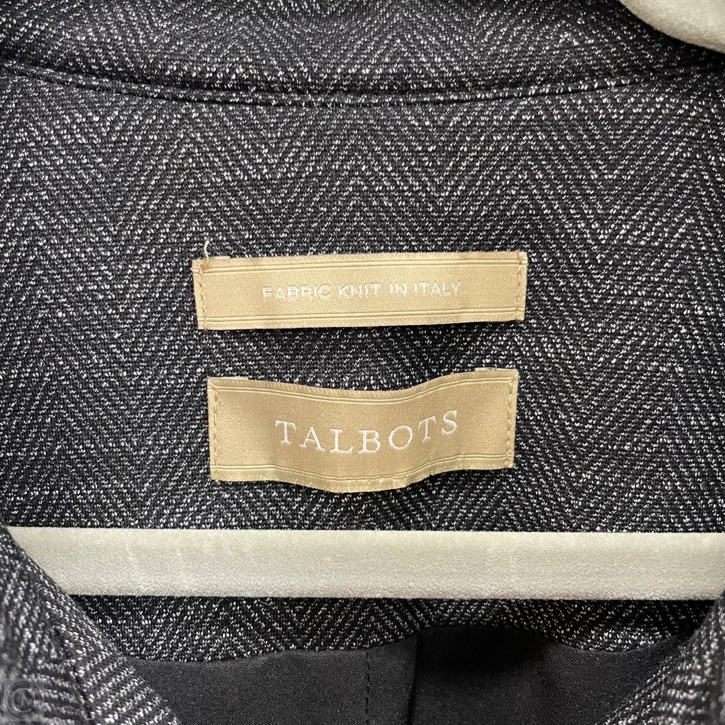 Blazer By Talbots In Black & Grey, Size: L