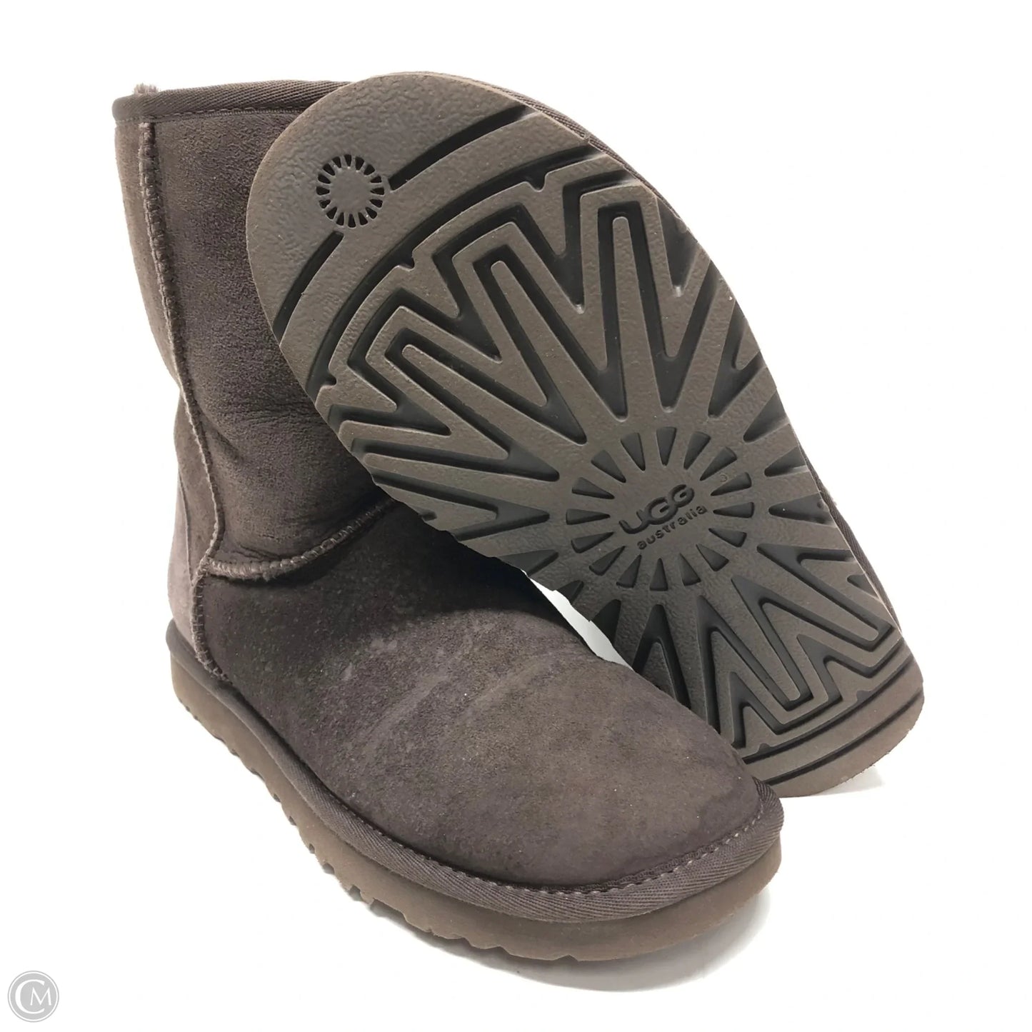 Boots Designer By Ugg In Brown, Size: 7