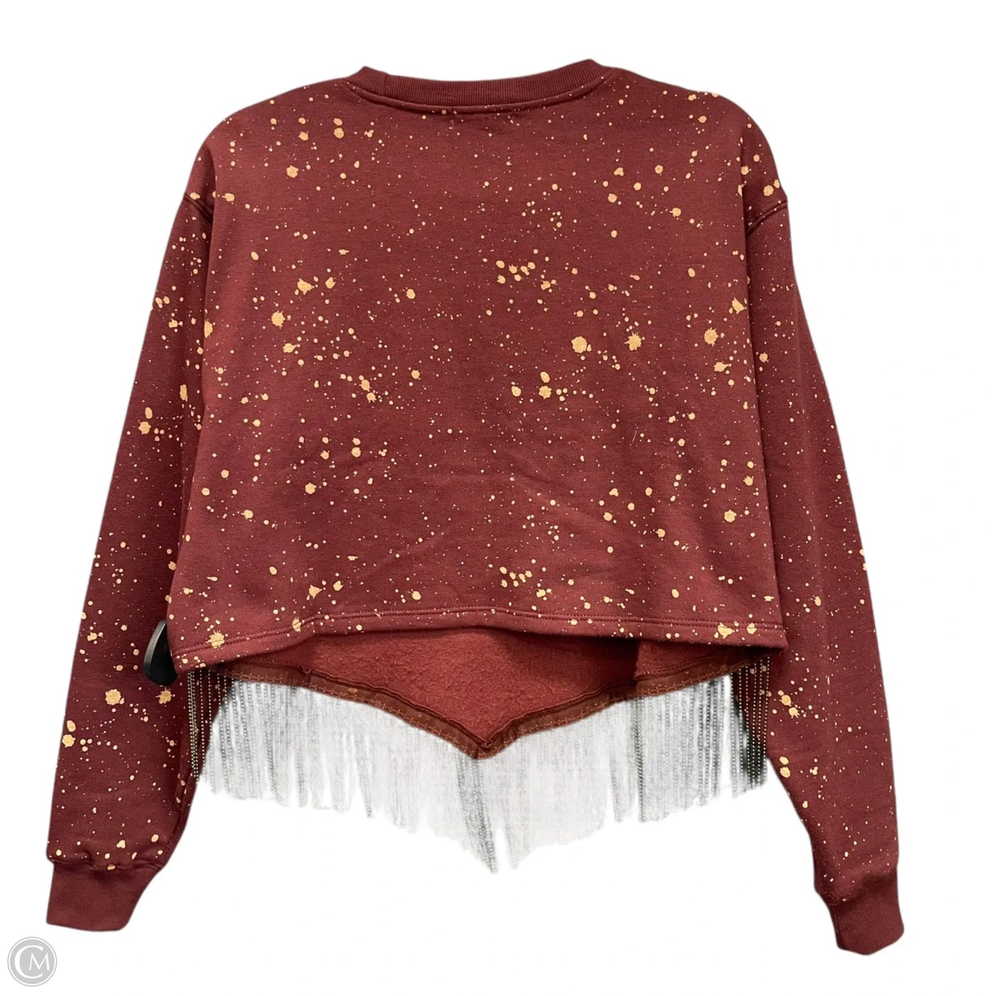 Sweatshirt Crewneck By Clothes Mentor In Red & Tan, Size: Xs