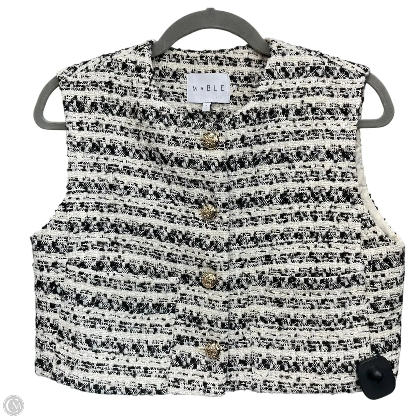 Vest Other By Mable In Black & Cream, Size: S