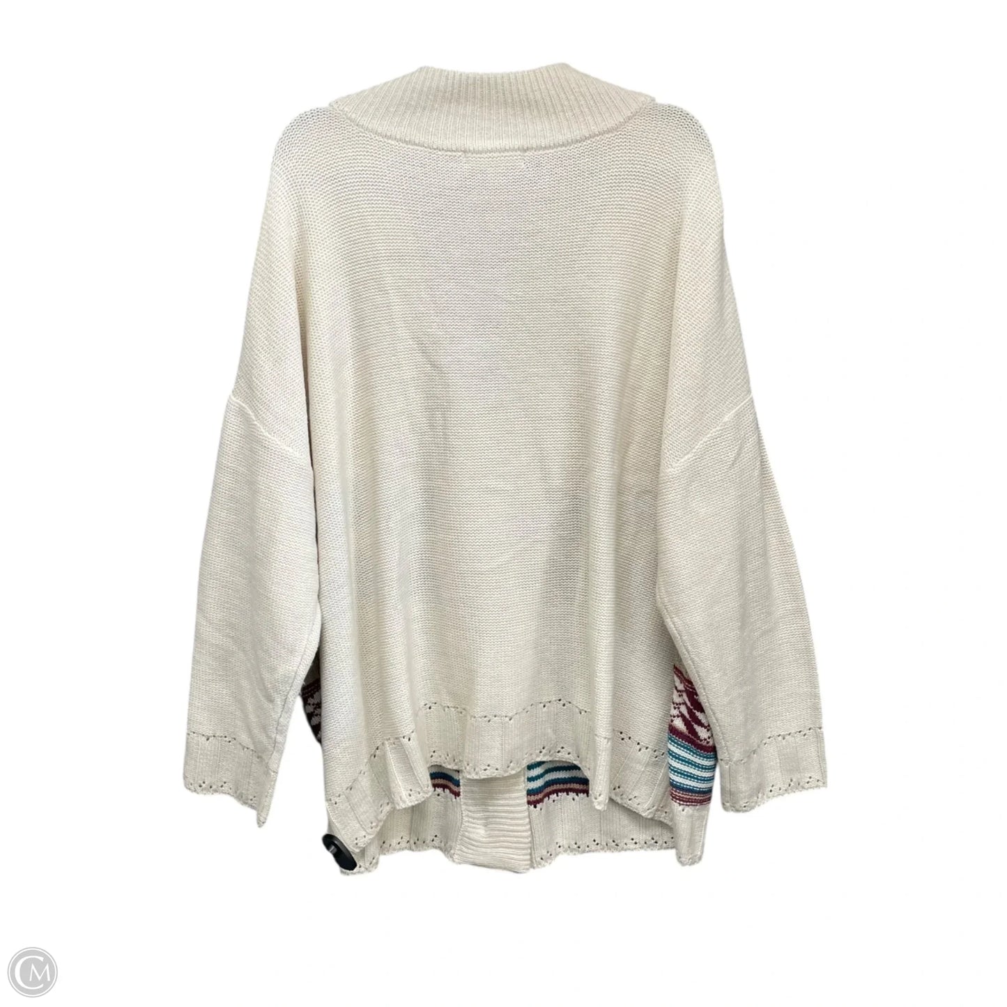 Sweater Cardigan By Woman Within In Cream, Size: 3x