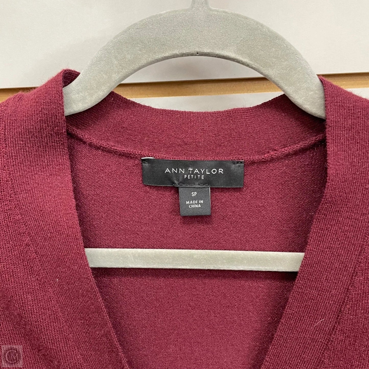 Dress Sweater By Ann Taylor In Maroon, Size: Sp