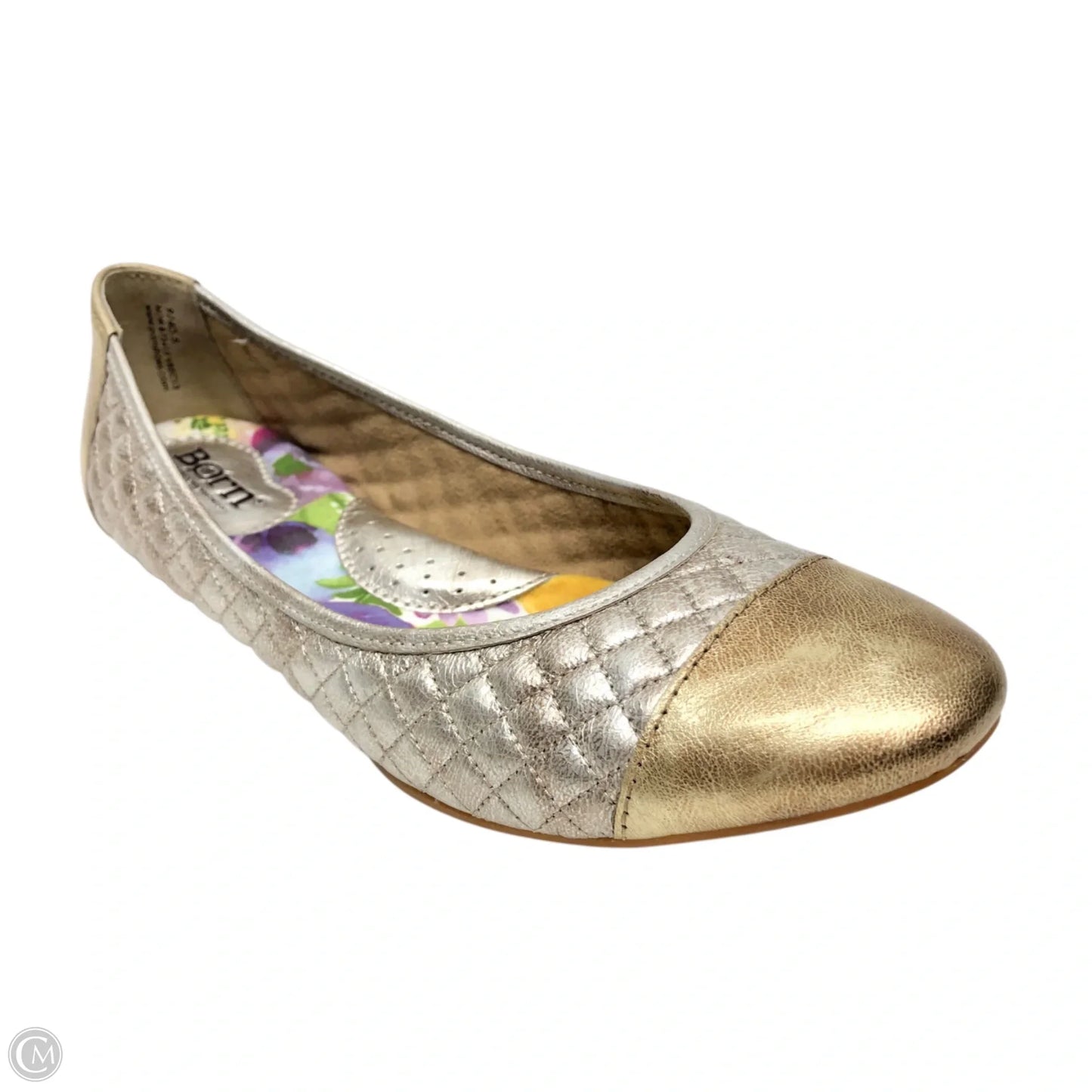 Shoes Flats By Born In Gold & Silver, Size: 9