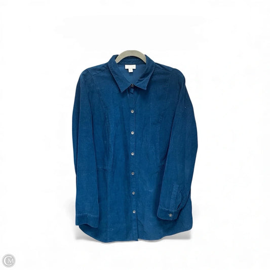 Tunic Long Sleeve By J. Jill In Blue, Size: L