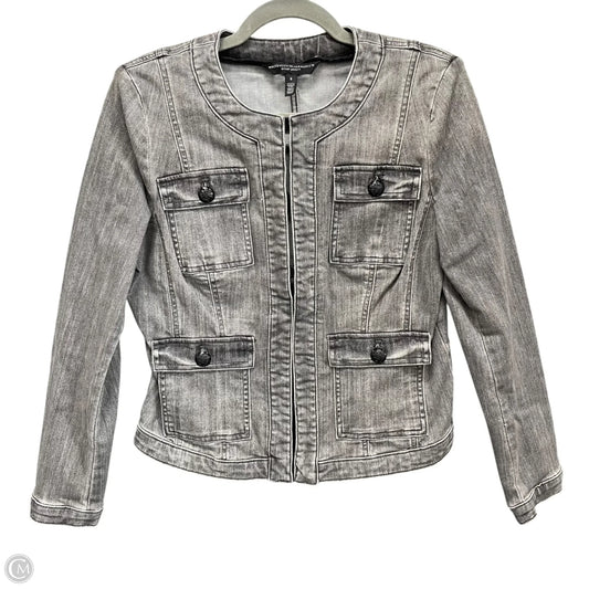 Jacket Denim By White House Black Market In Grey, Size: 8