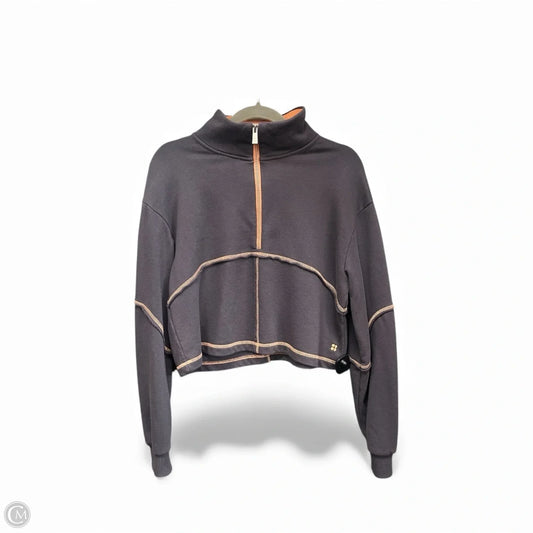 Athletic Sweatshirt Collar By Sweaty Betty In Grey & Orange, Size: 6