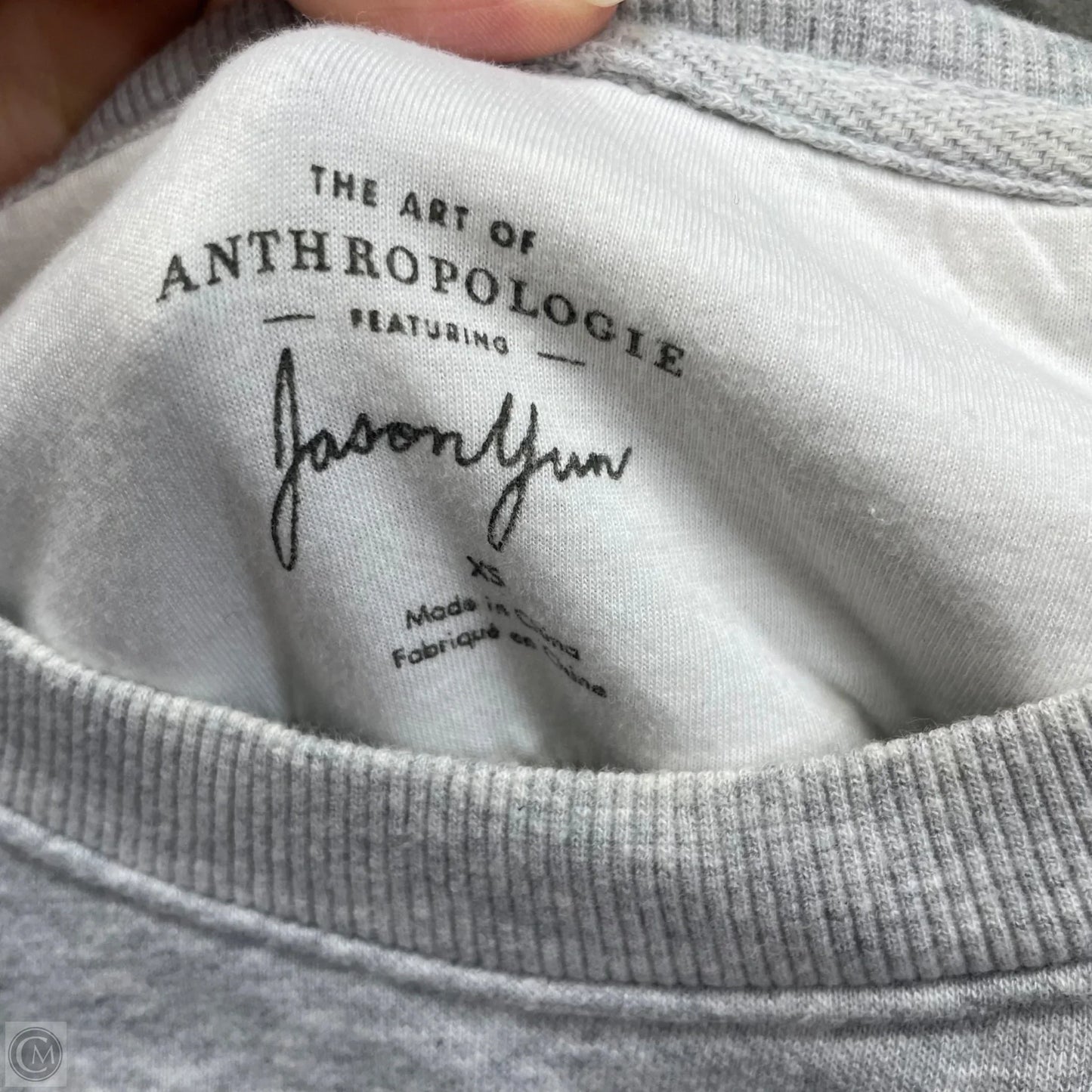Sweatshirt Crewneck By Anthropologie In Grey, Size: Xs