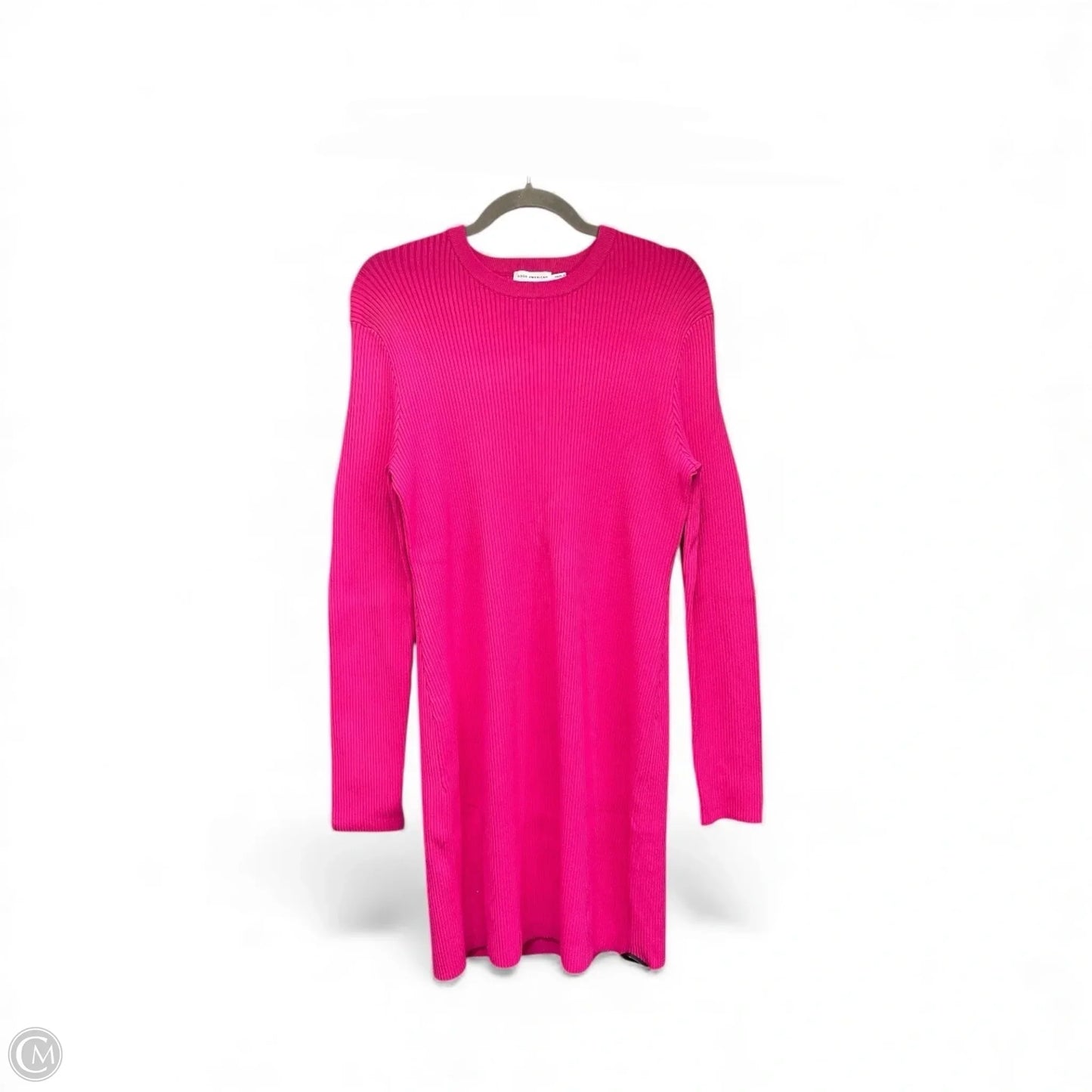 Dress Casual Midi By Good American In Pink, Size: L