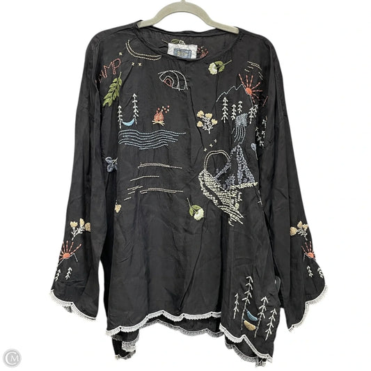 Top Long Sleeve By Johnny Was In Black, Size: S
