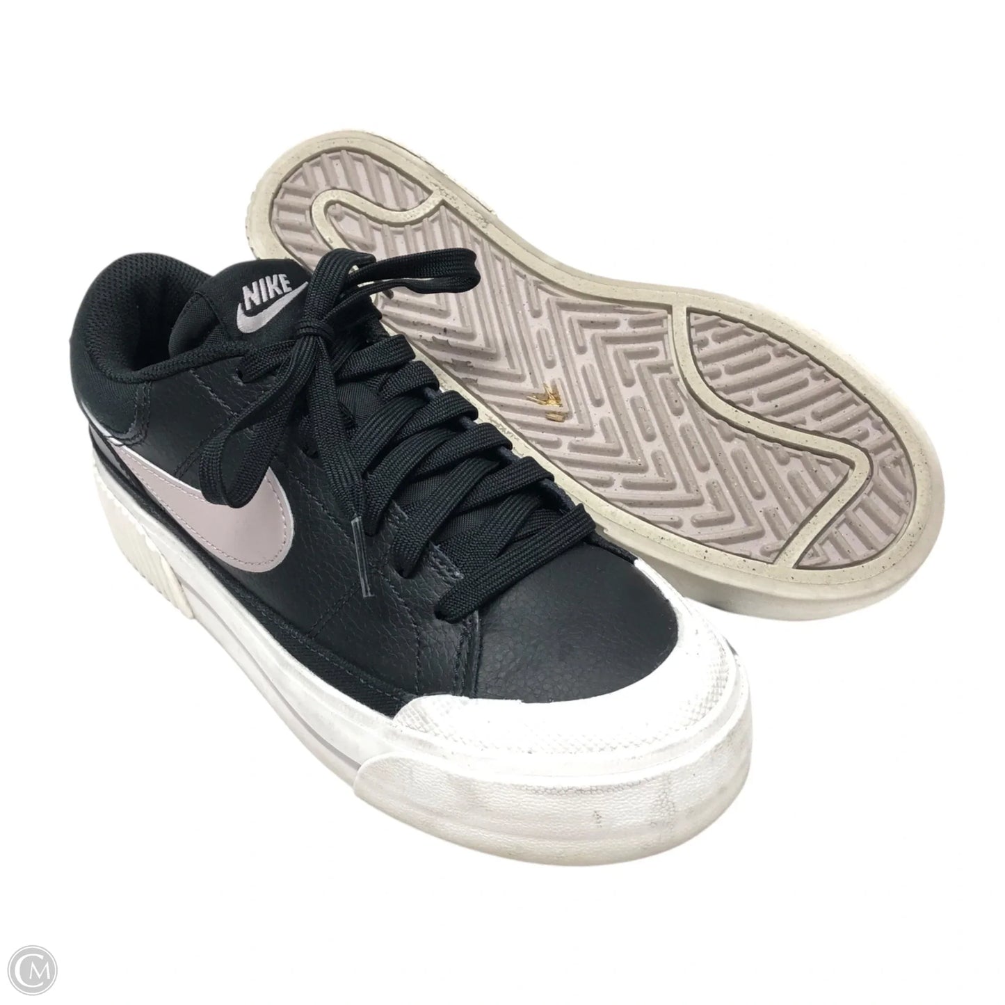 Shoes Sneakers Platform By Nike In Black & White, Size: 6
