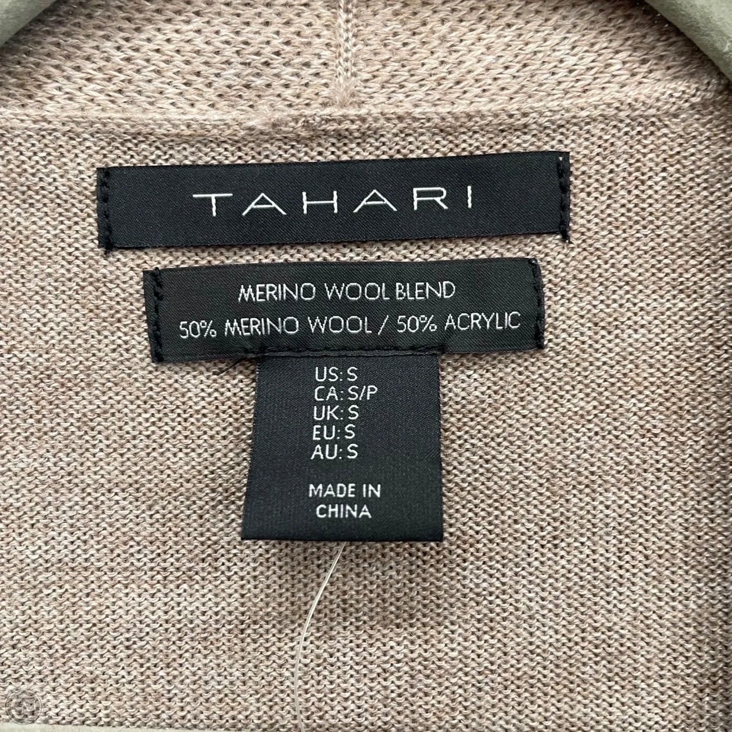 Cardigan By Tahari In Beige, Size: S