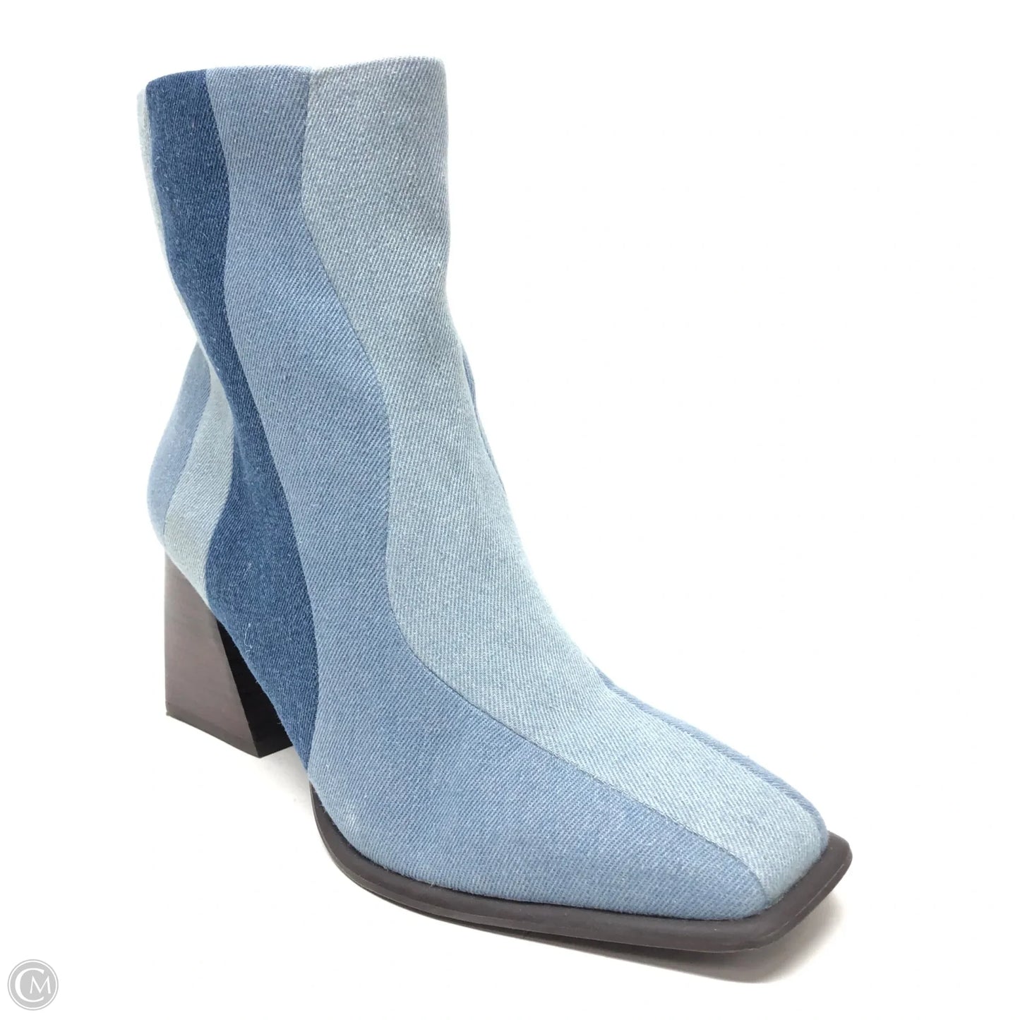Boots Ankle Heels By Gianni Bini In Blue Denim, Size: 9