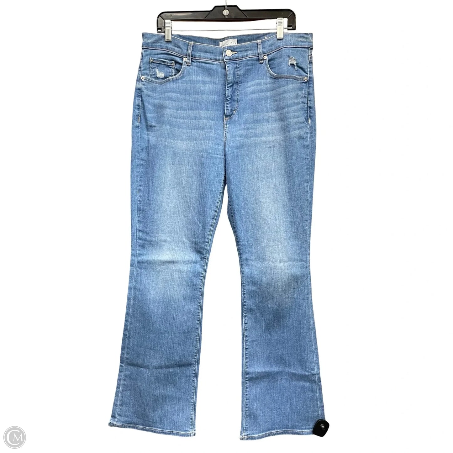 Jeans Boot Cut By Loft In Blue Denim, Size: 14