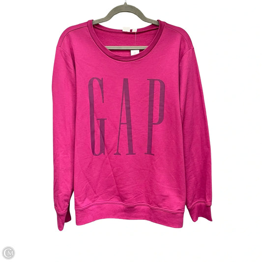 Sweatshirt Crewneck By Gap In Pink & Purple, Size: Xl