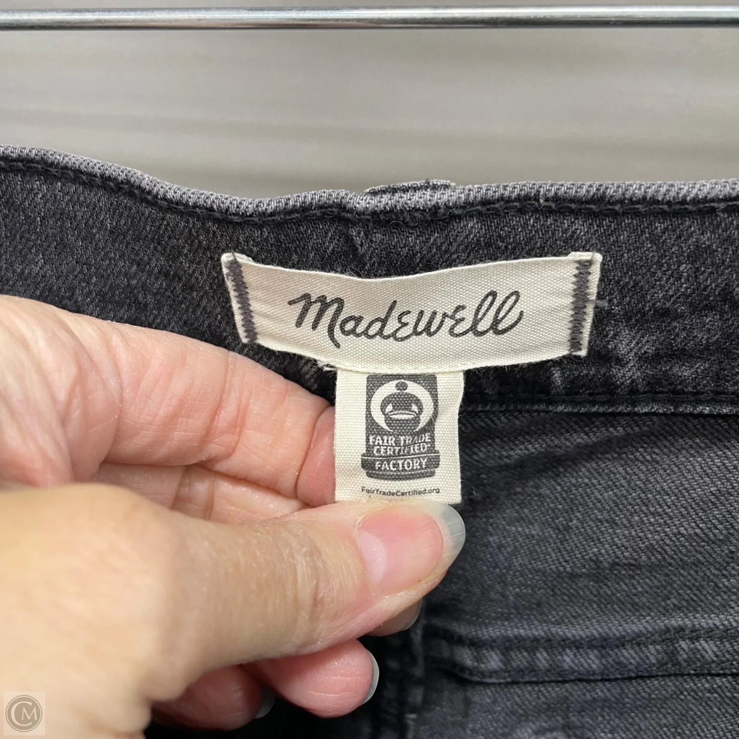 Jeans Straight By Madewell In Black Denim, Size: 6