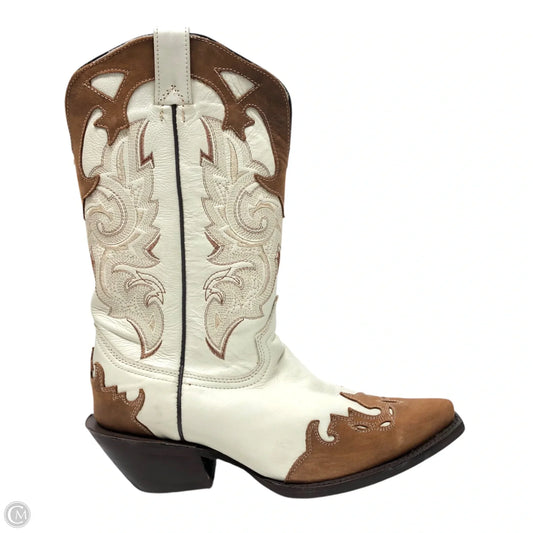 Boots Western By Clothes Mentor In Brown & White, Size: 7