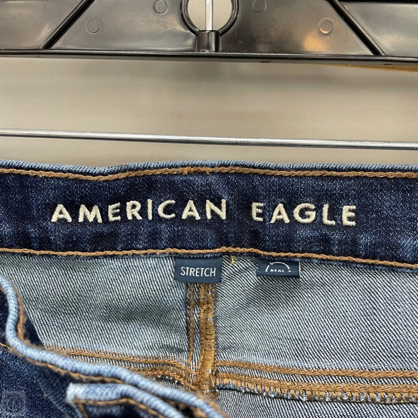 Jeans Wide Leg By American Eagle In Blue Denim, Size: 16