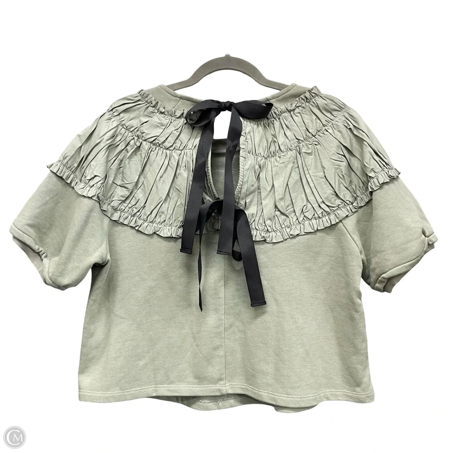 Top Short Sleeve By Anthropologie In Green, Size: M