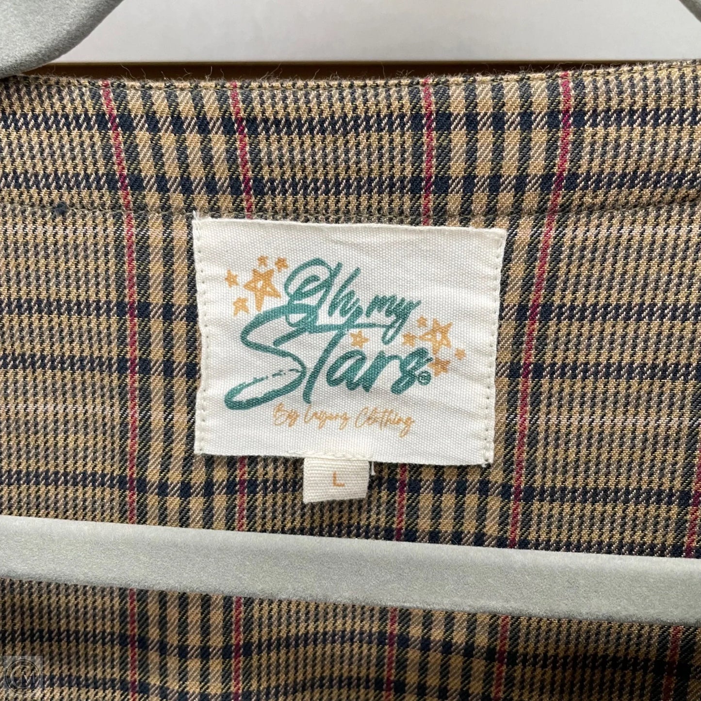 Top 3/4 Sleeve By Clothes Mentor In Brown, Size: L