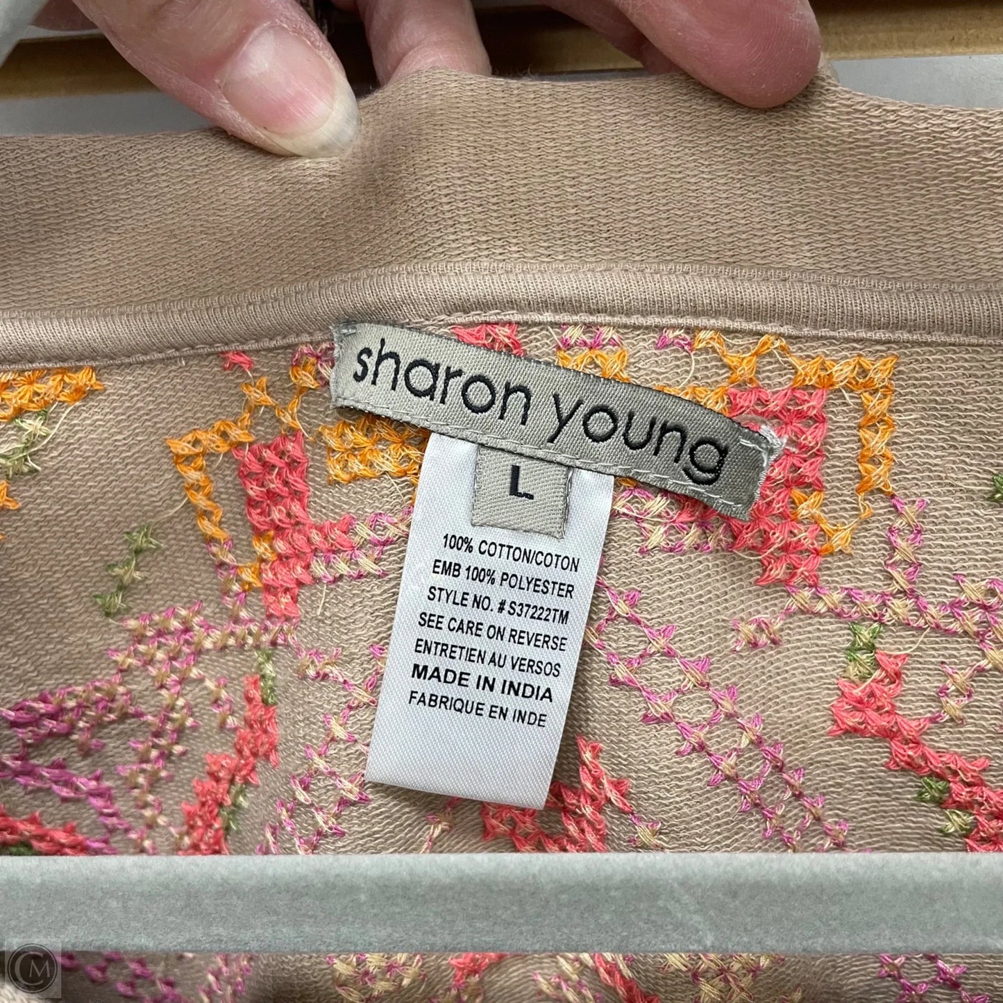 Sweater By Sharon Young In Beige, Size: L