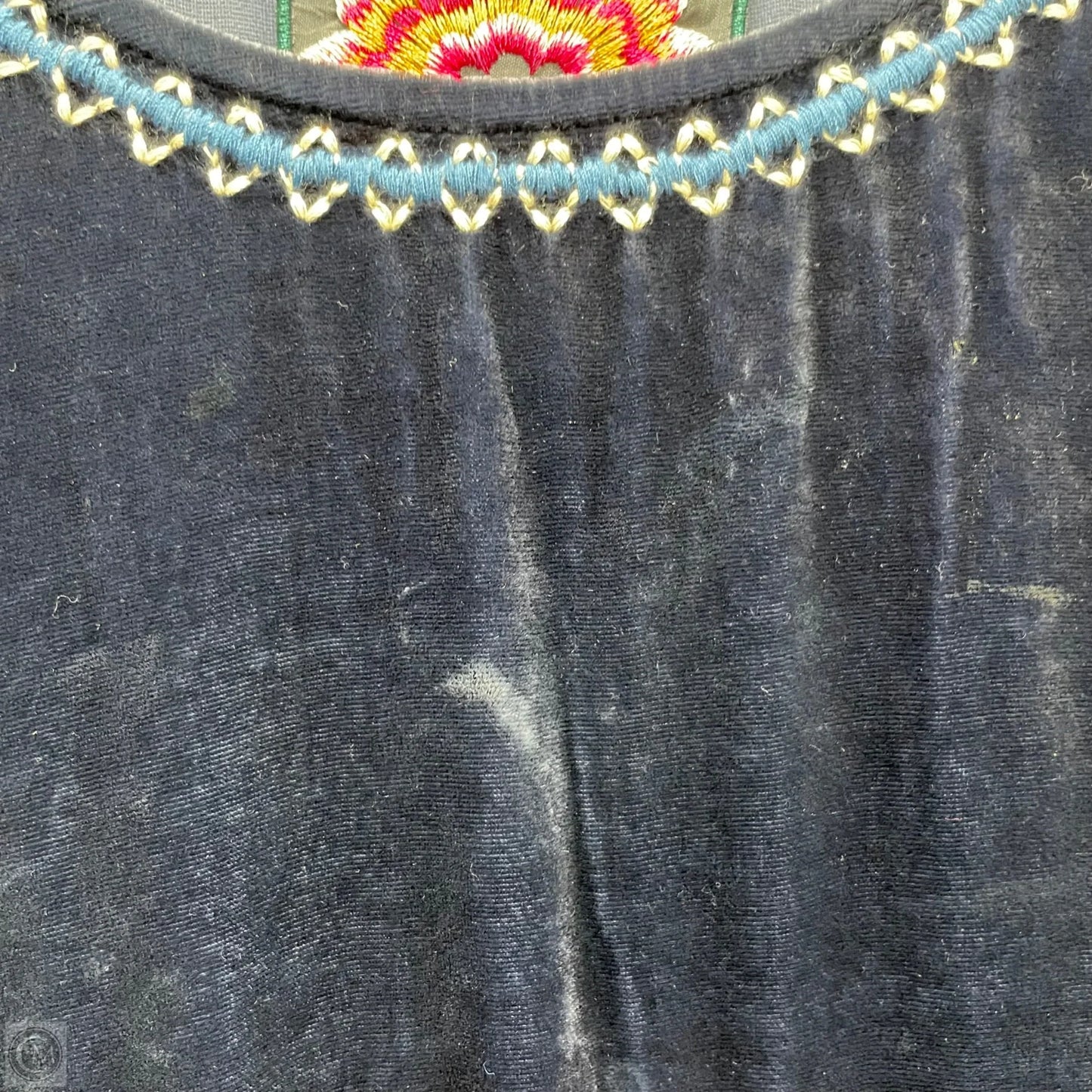 Top Short Sleeve By Johnny Was In Blue, Size: L