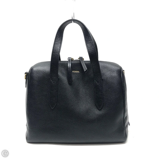 Handbag Leather By Fossil, Size: Small