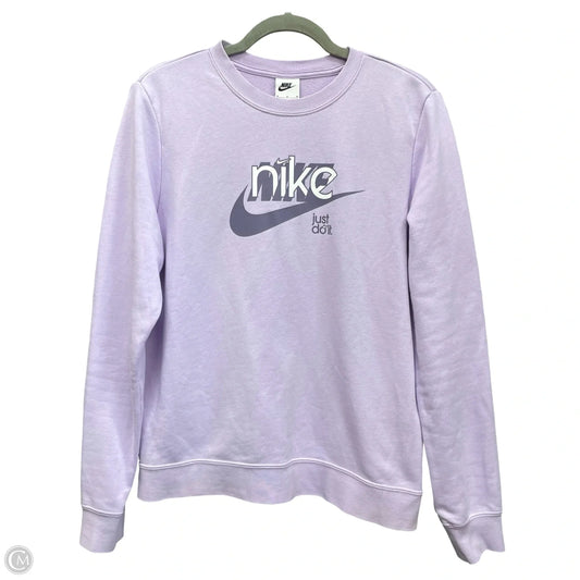 Sweatshirt Crewneck By Nike Apparel In Purple, Size: M
