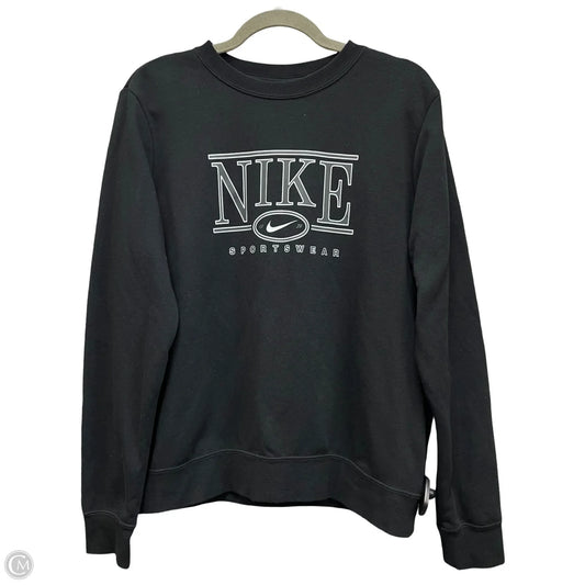 Sweatshirt Crewneck By Nike Apparel In Black, Size: M