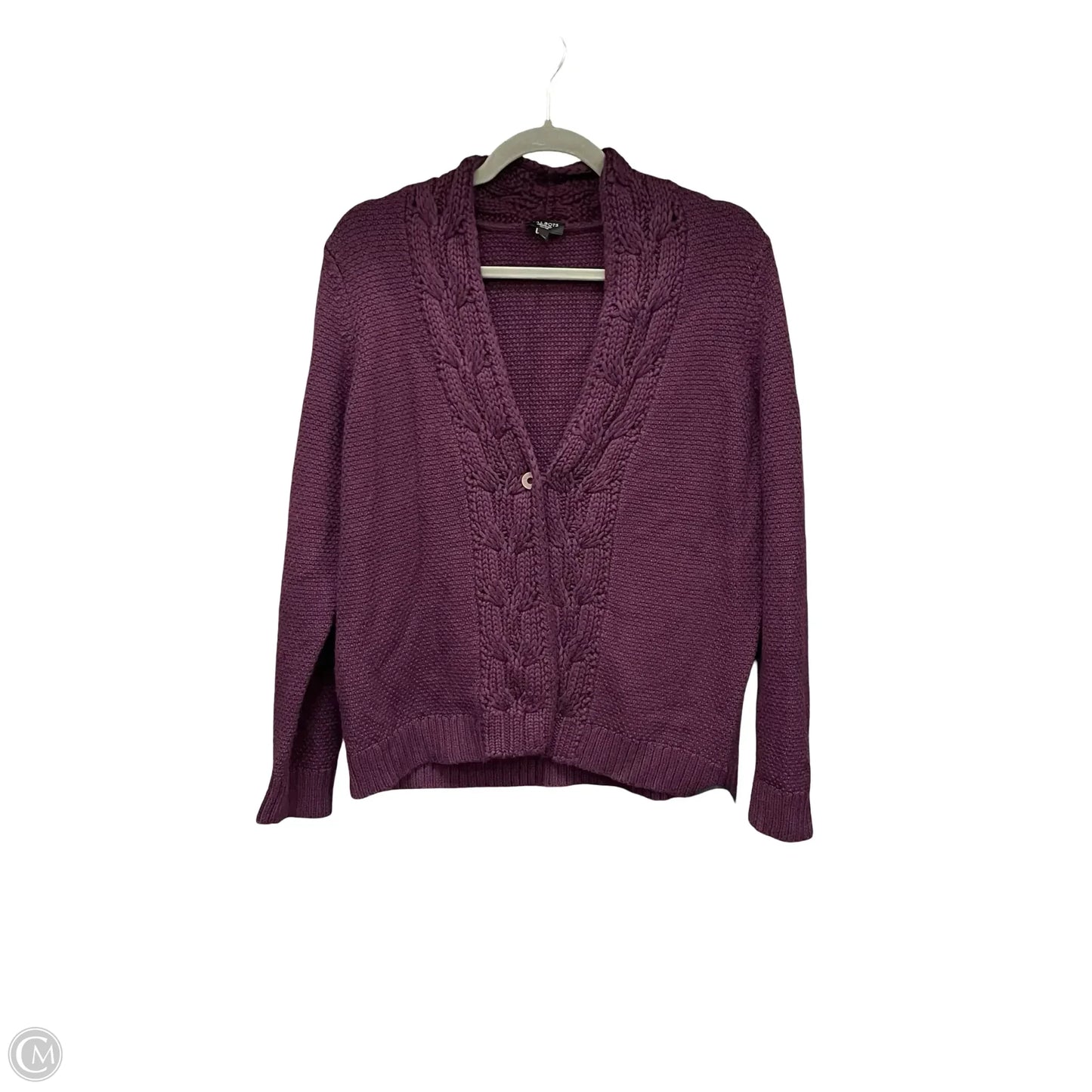 Sweater Cardigan By Talbots In Purple, Size: M
