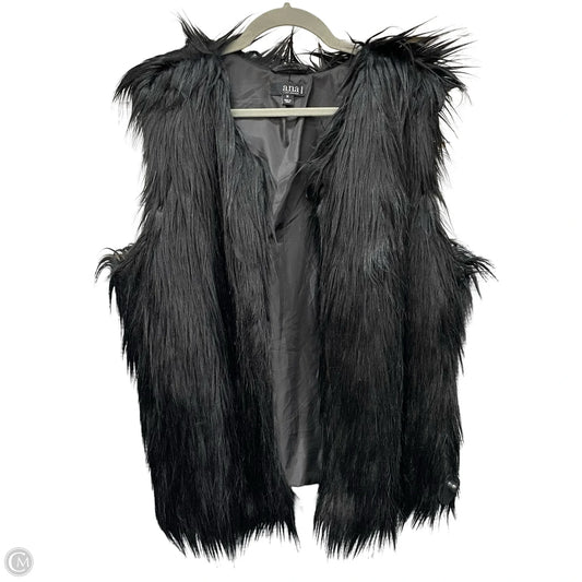Vest Faux Fur & Sherpa By Ana In Black, Size: 1x