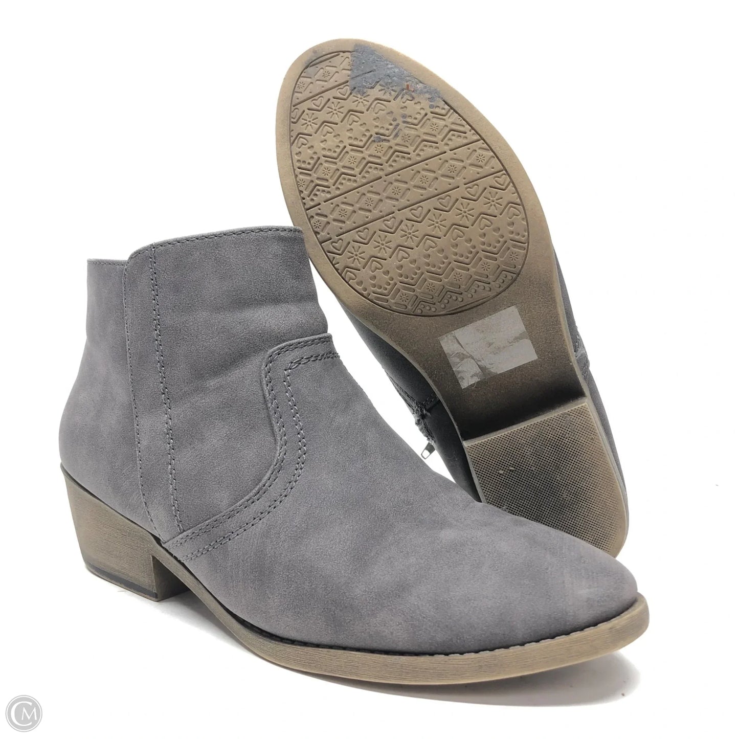 Boots Ankle Heels By Maurices In Grey, Size: 9