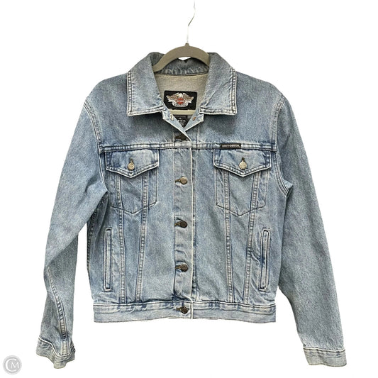 Jacket Denim By Harley Davidson In Blue Denim, Size: Xs