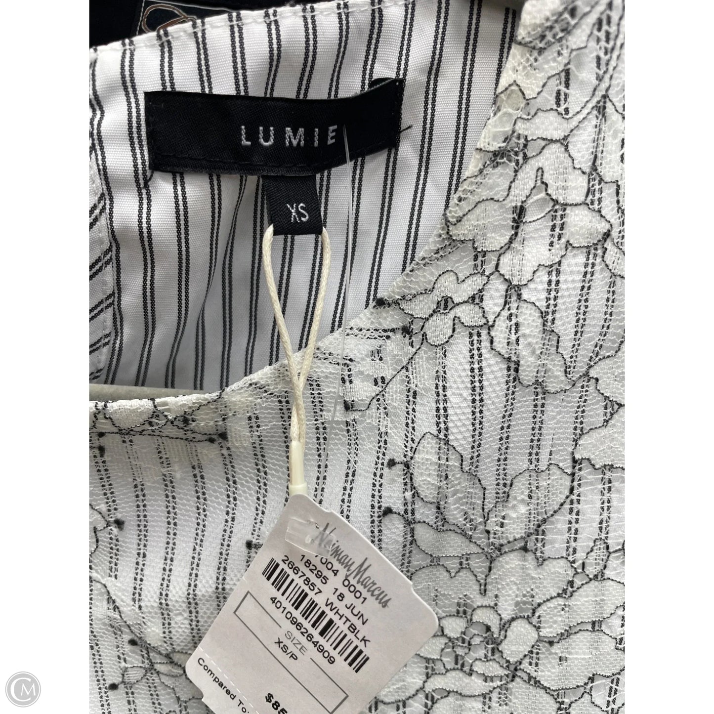 Top Long Sleeve By Cmc In Grey & White, Size: Xs