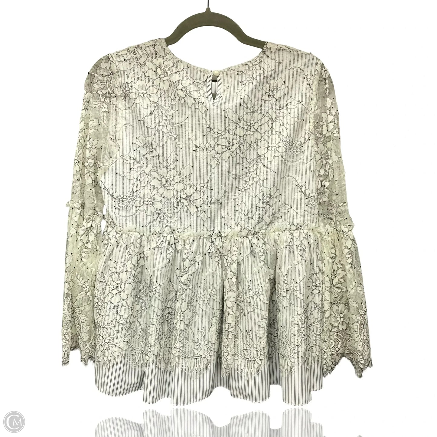 Top Long Sleeve By Cmc In Grey & White, Size: Xs