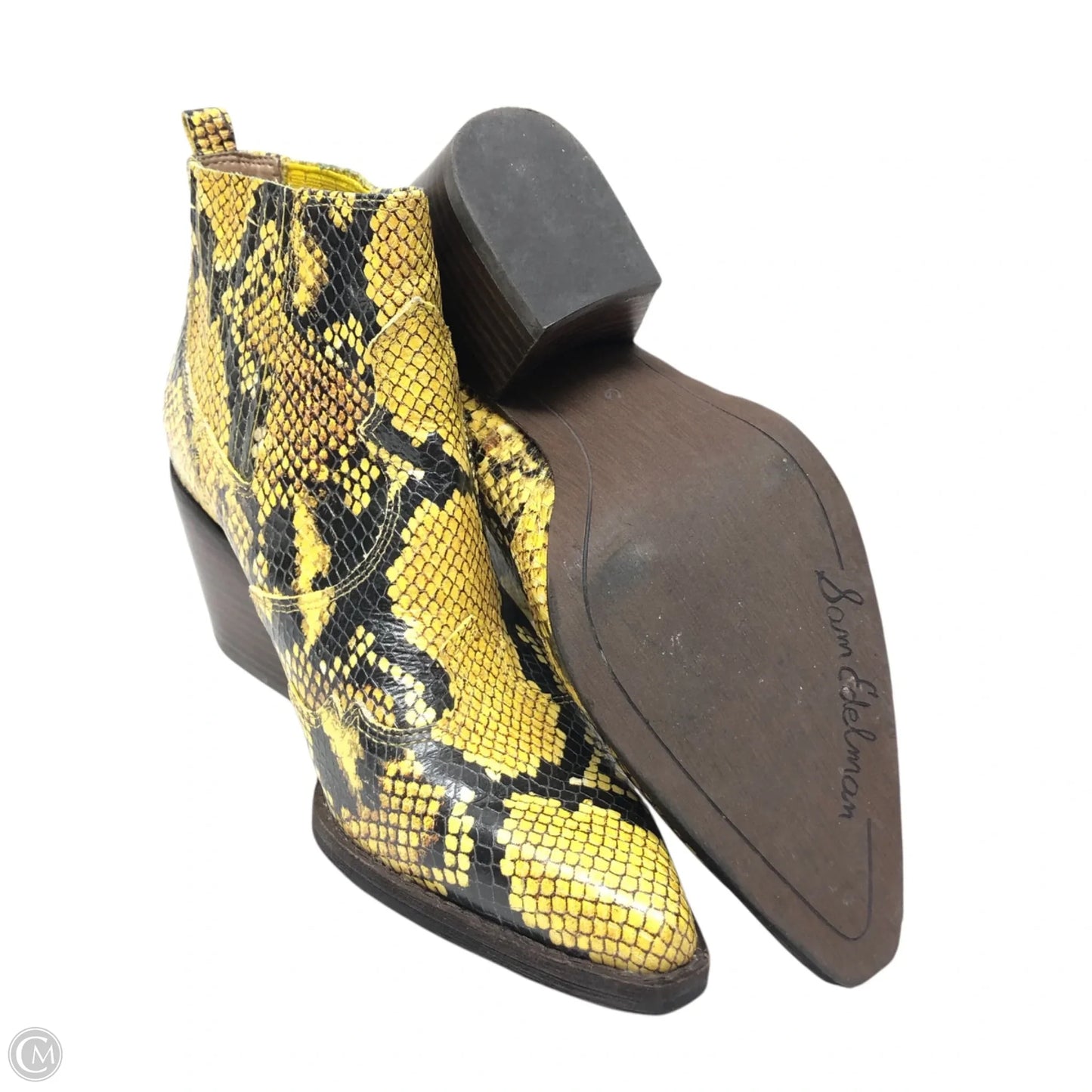 Boots Ankle Heels By Sam Edelman In Yellow, Size: 6