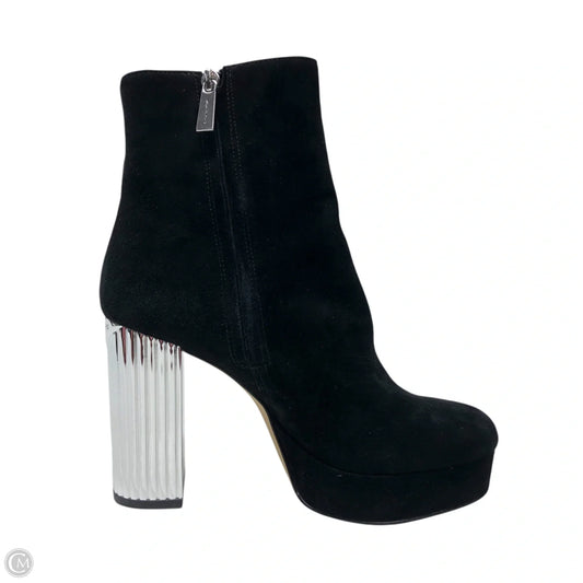 Boots Ankle Heels By Michael By Michael Kors In Black & Silver, Size: 6.5