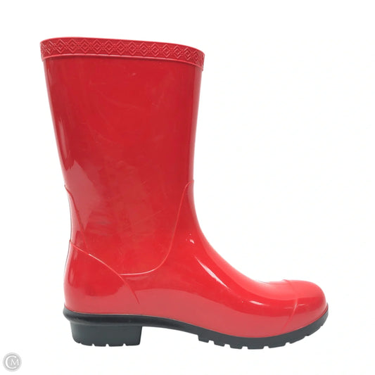 Boots Designer By Ugg In Red, Size: 6