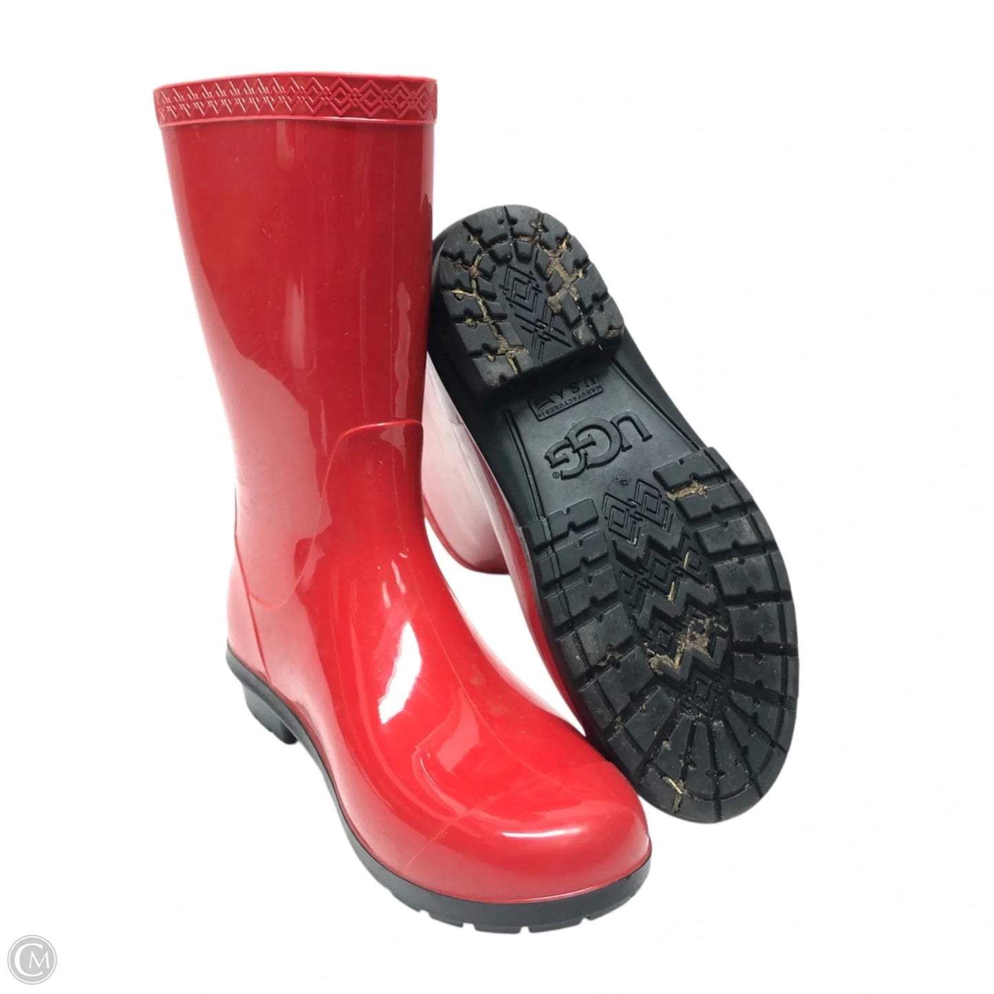 Boots Designer By Ugg In Red, Size: 6
