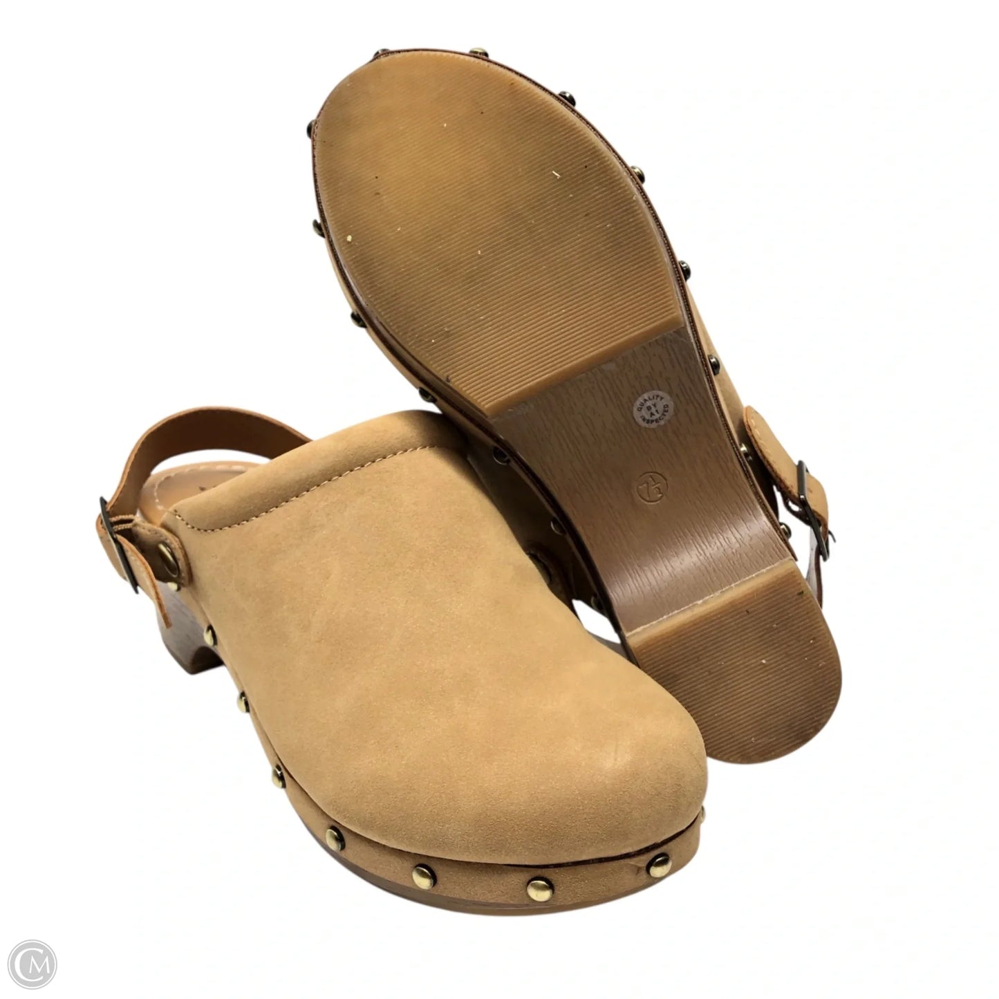 Shoes Heels Block By Ana In Brown, Size: 7.5