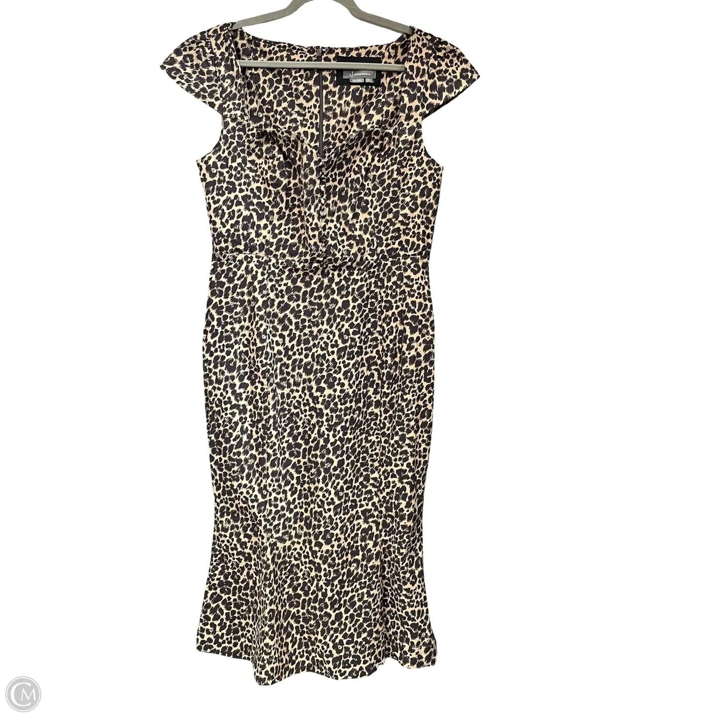 Dress Casual Midi By Anthropologie In Animal Print, Size: L