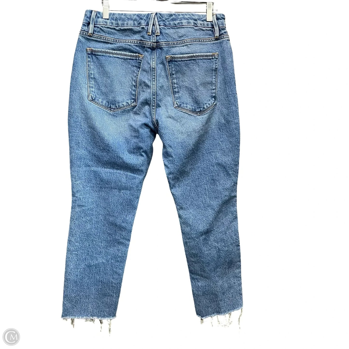 Jeans Straight By Good American In Blue Denim, Size: 12