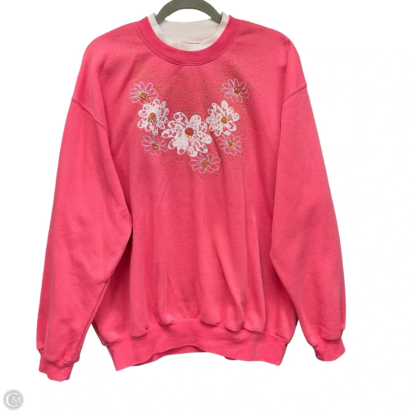 Sweatshirt Crewneck By Clothes Mentor In Pink, Size: 2x