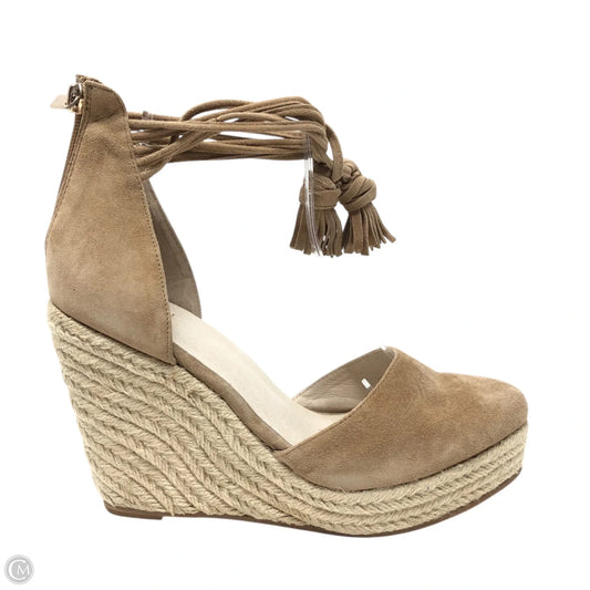 Sandals Heels Wedge By Cmc In Beige, Size: 9