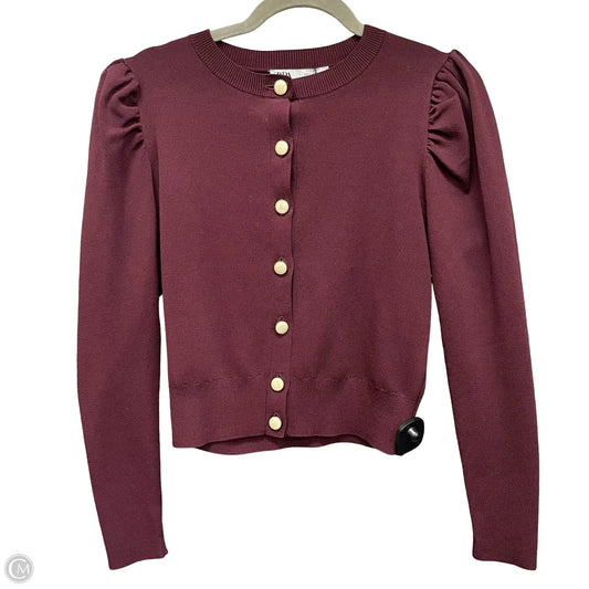Top Long Sleeve By Zara In Maroon, Size: S