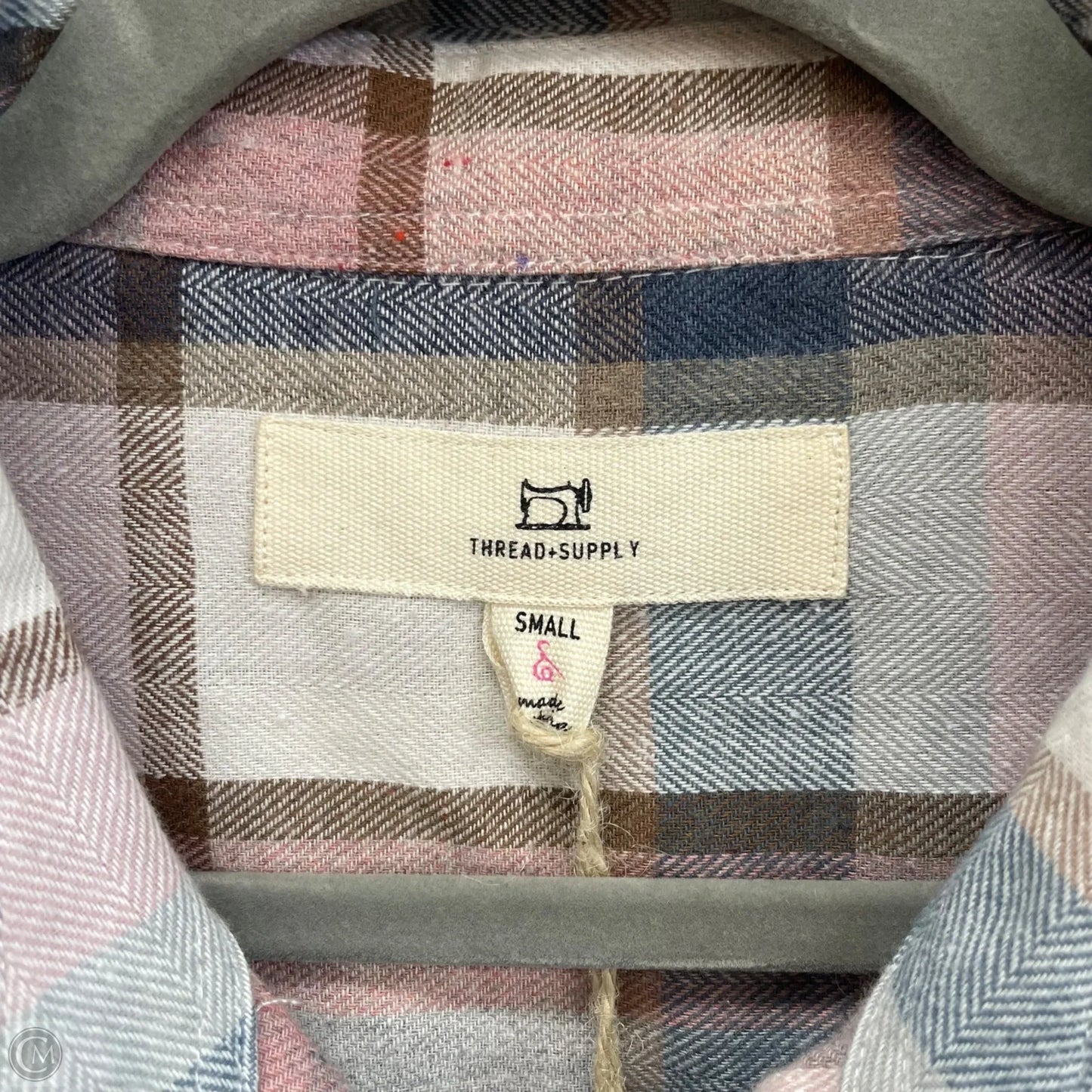 Top Long Sleeve By Thread And Supply In Blue & Pink, Size: S