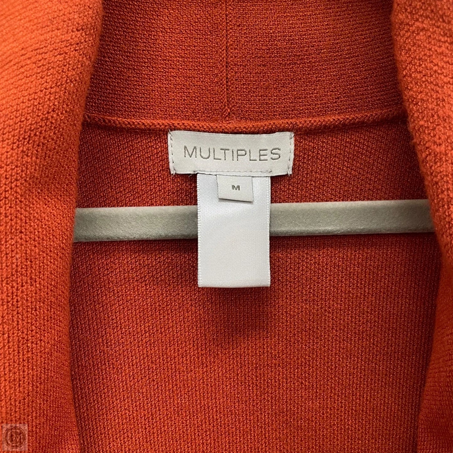 Sweater Cardigan By Multiples In Orange, Size: M
