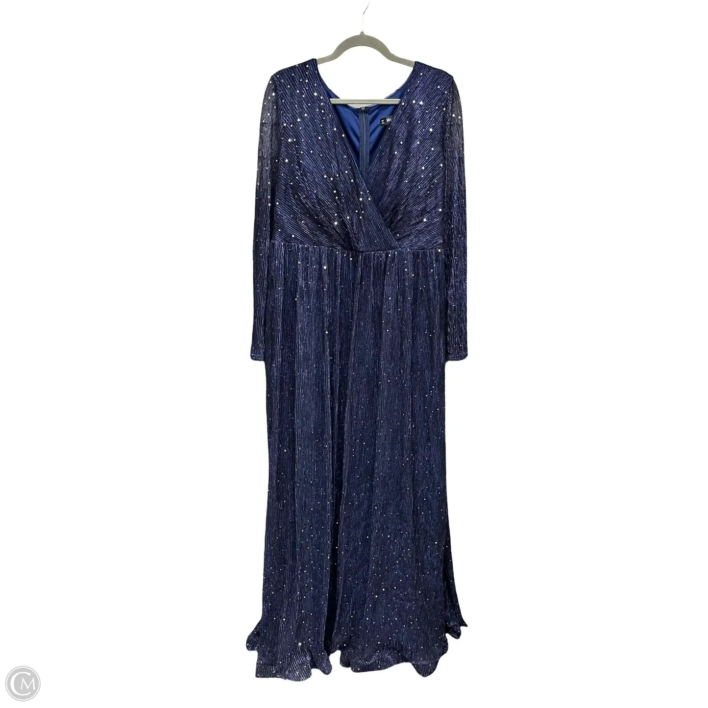 Dress Party Long By Clothes Mentor In Blue, Size: 3x