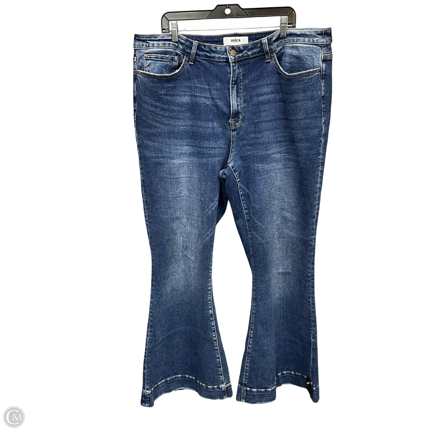 Jeans Flared By Cmc In Blue Denim, Size: 18