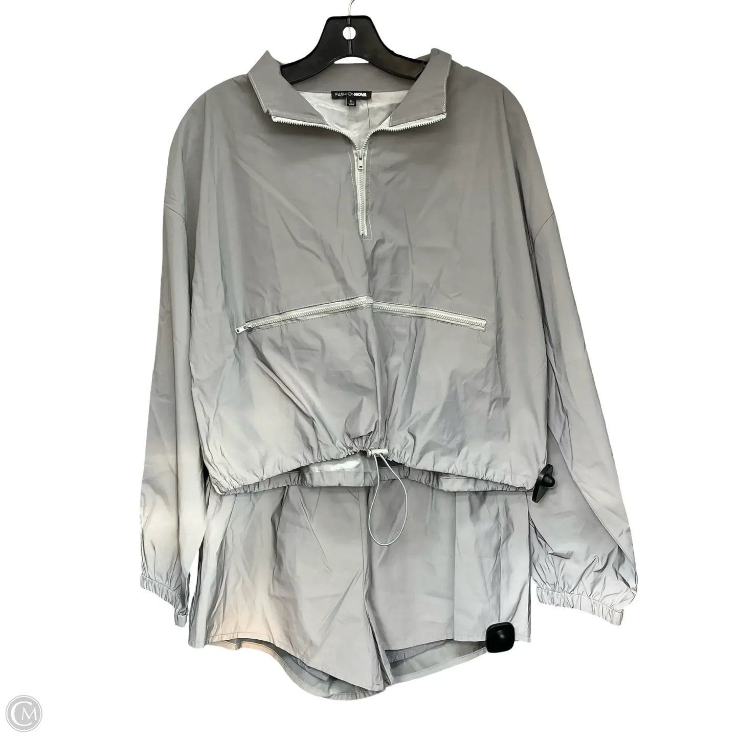 Athletic Shorts 2pc By Fashion Nova In Silver, Size: L